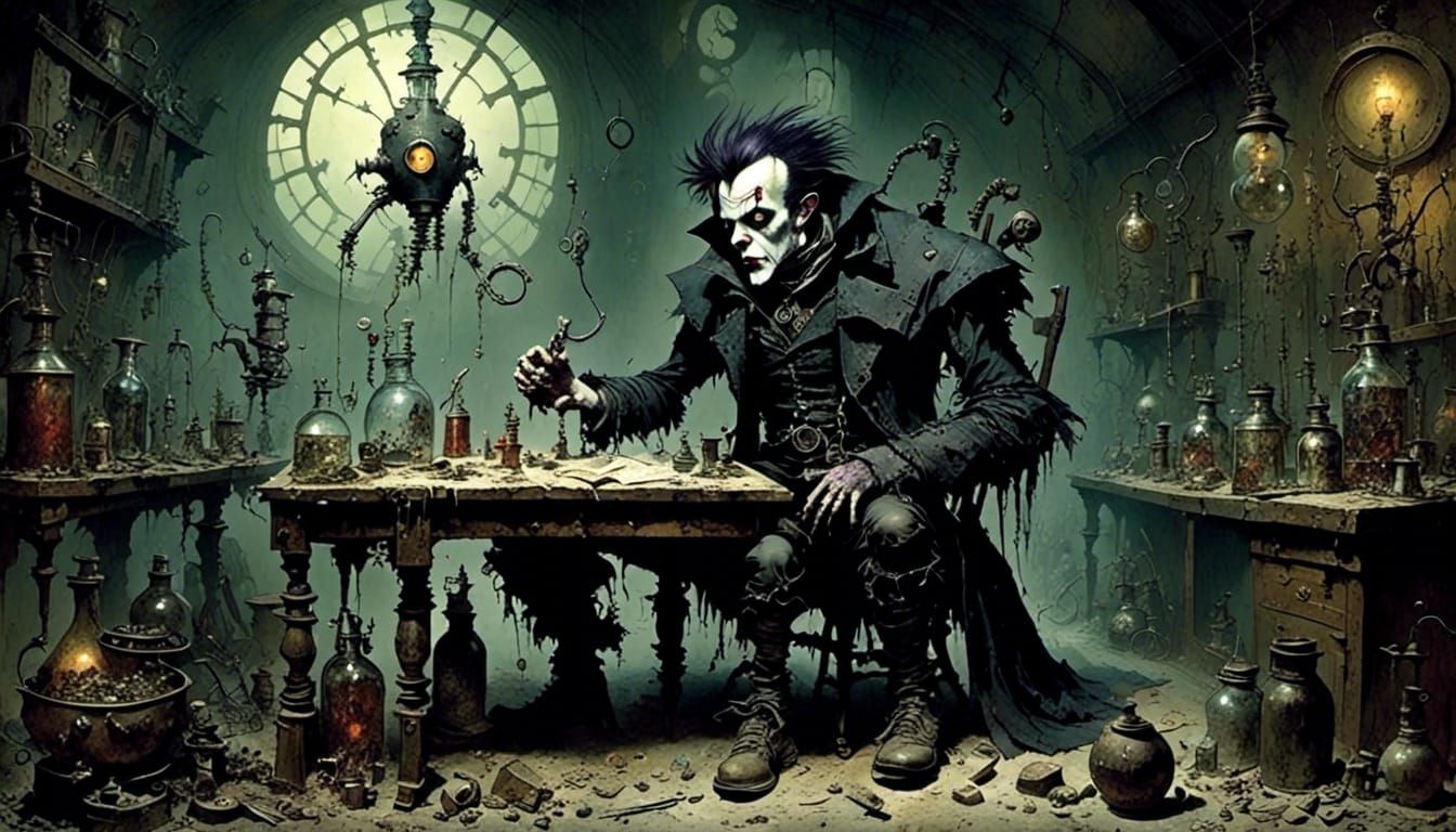 Dr. Frankenstein's Creature in Laboratory