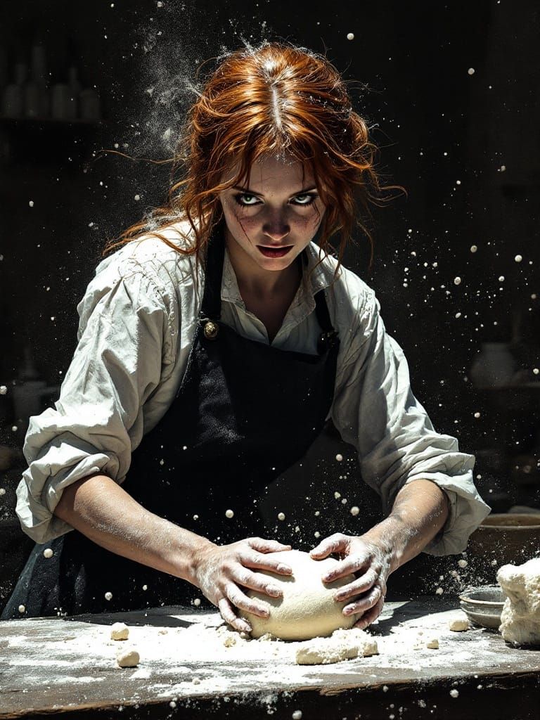 Renaissance Baker in Film Noir Style