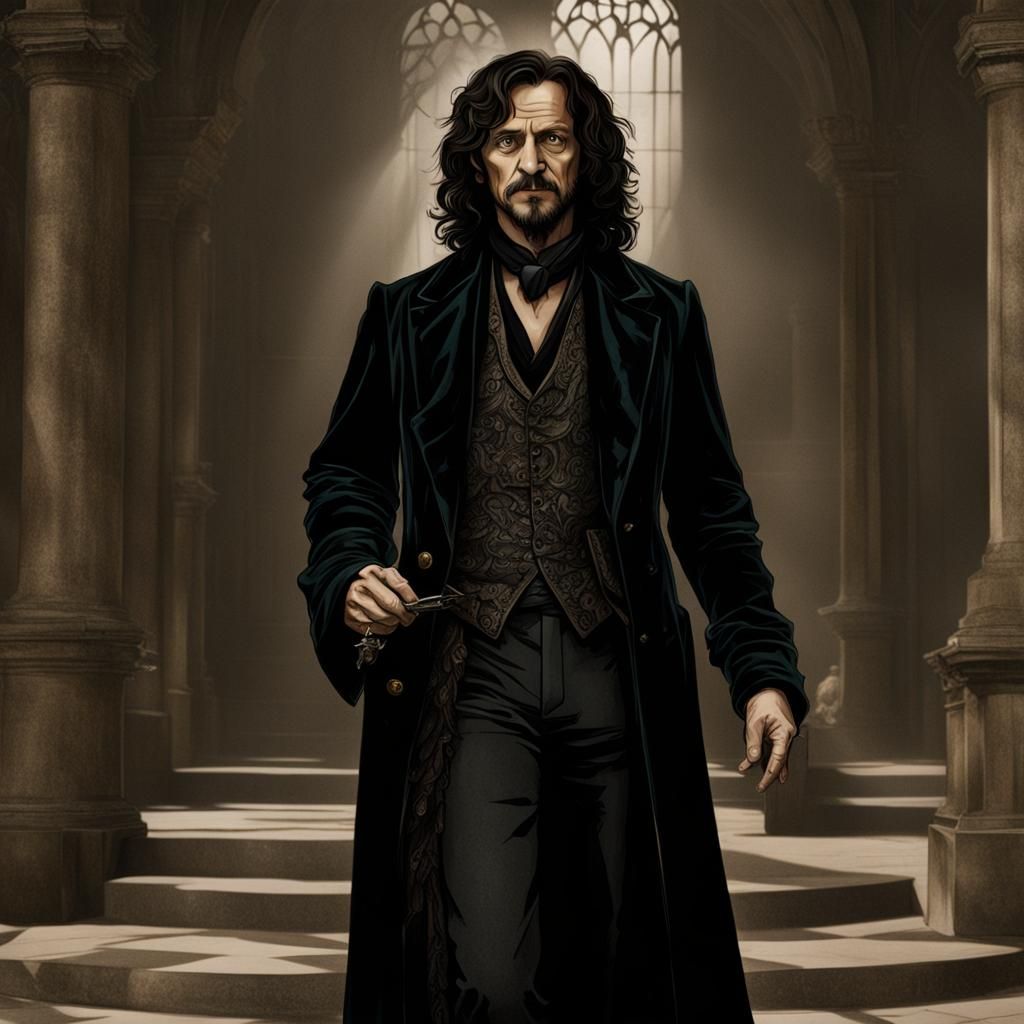 Brooding Baroque Portrait of Sirius Black