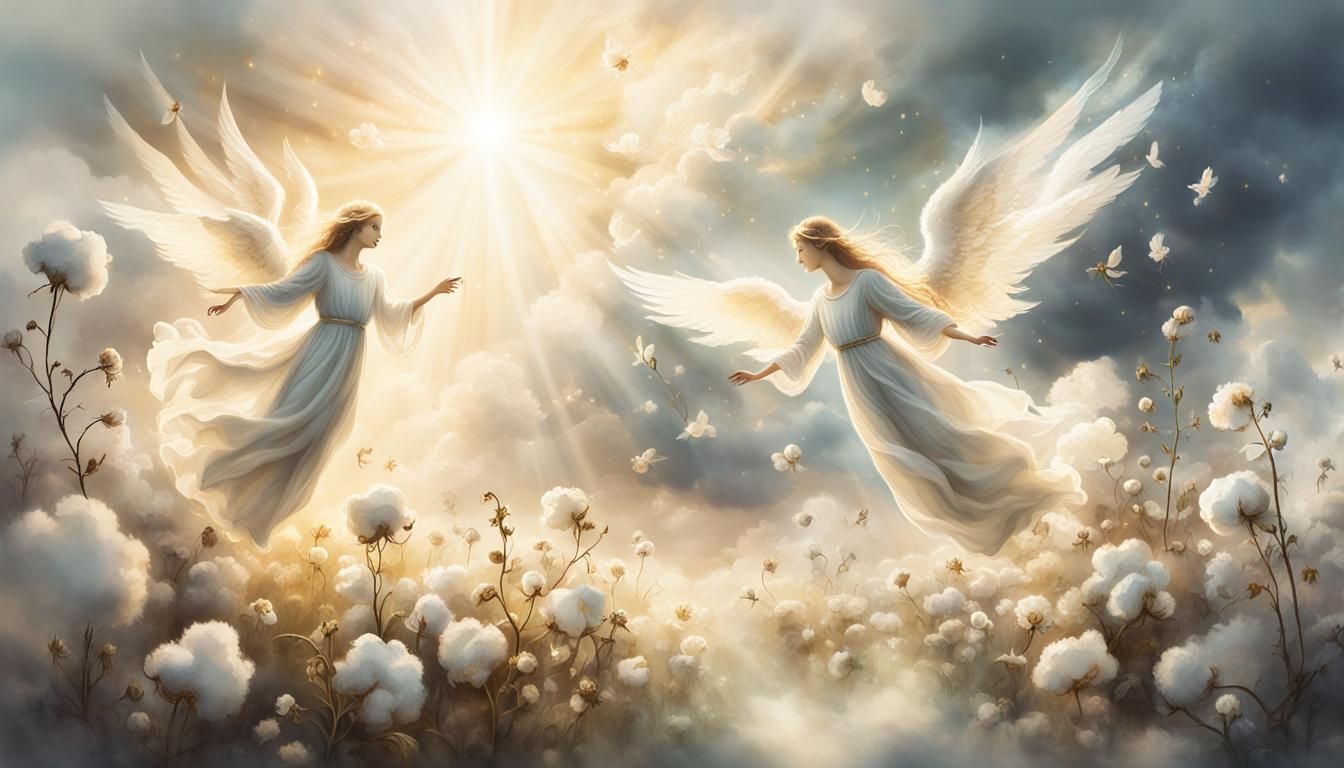 Angels in Cotton Clouds: Ethereal Concept Art