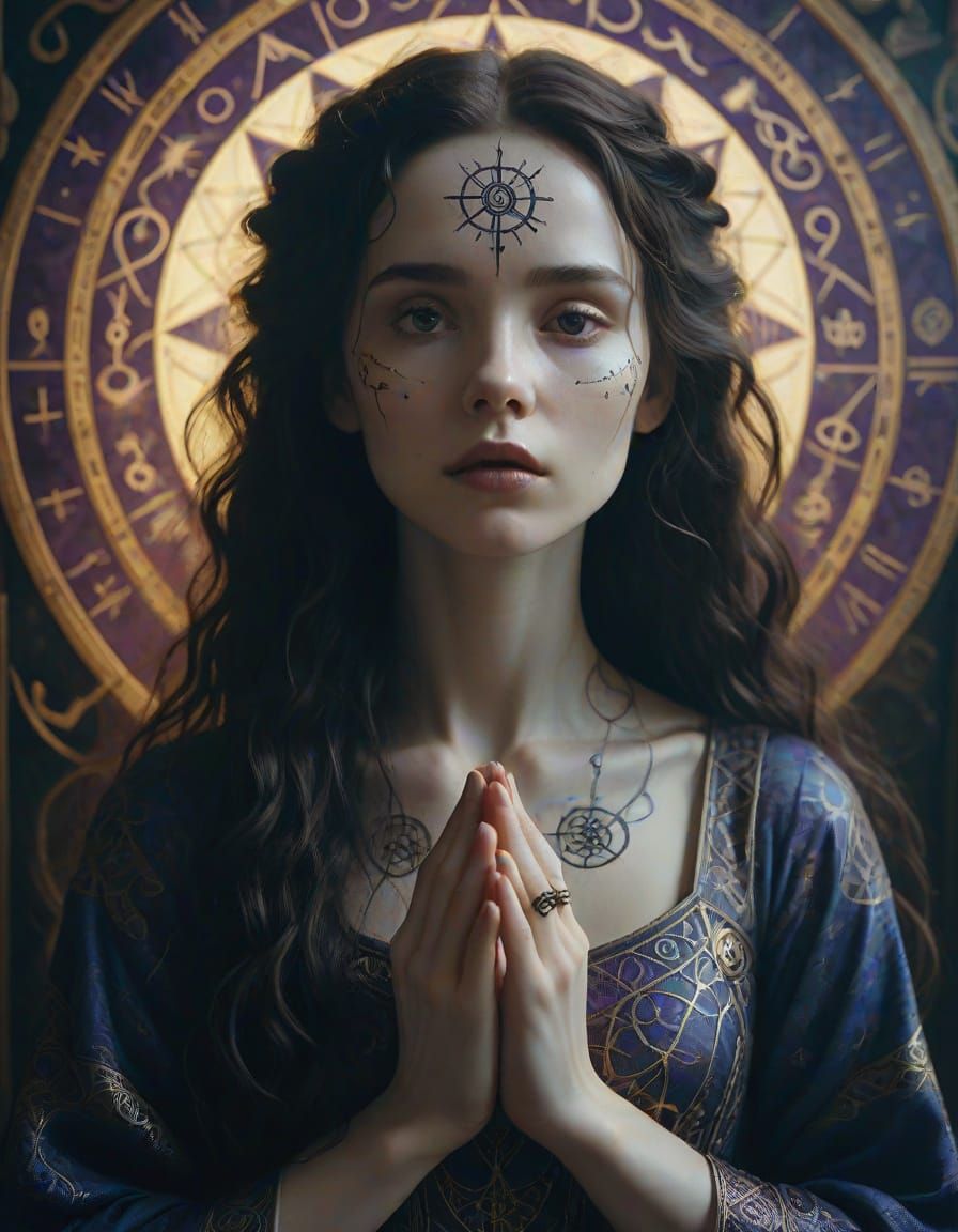 Celestial Woman: A Surreal Gothic Portrait