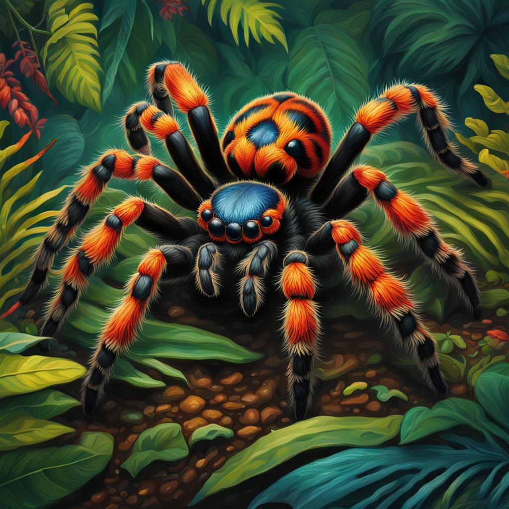 Nature's Jewel: A Close Look at the Tropical "Miss Tarantula"