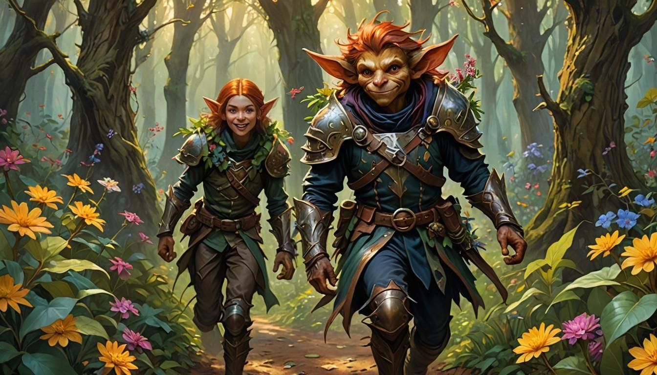 Hobgoblin Adventurers Delight in Whimsical Woodland