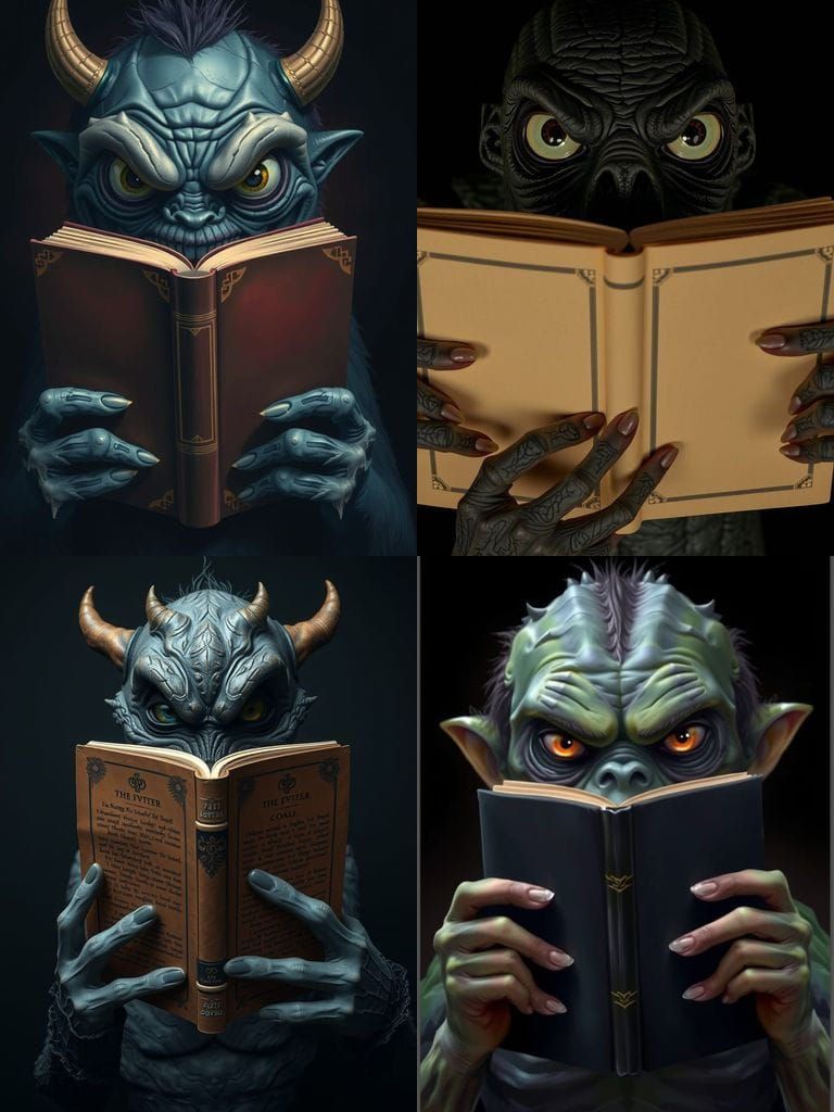 Mysterious Creature Reads in Shadows