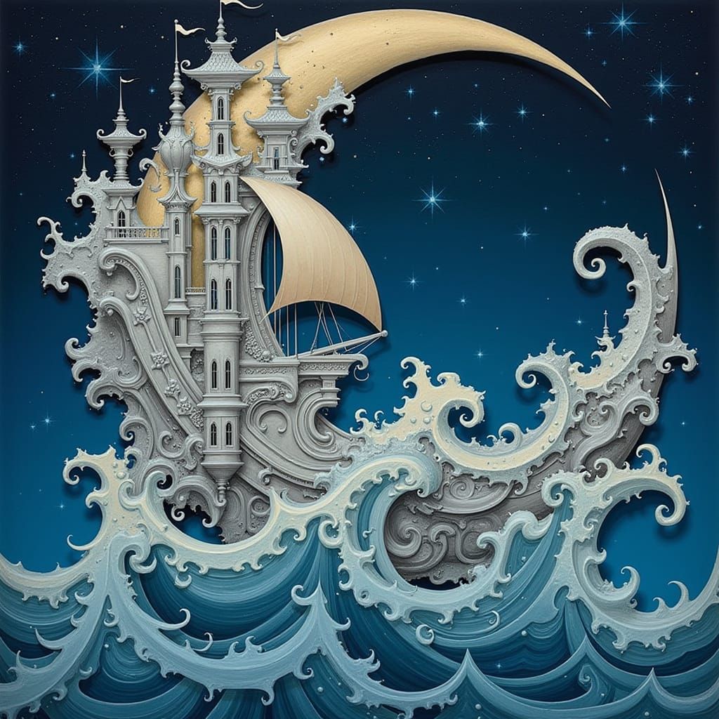 Surreal Sailing Moon Convergence in Architectural Style