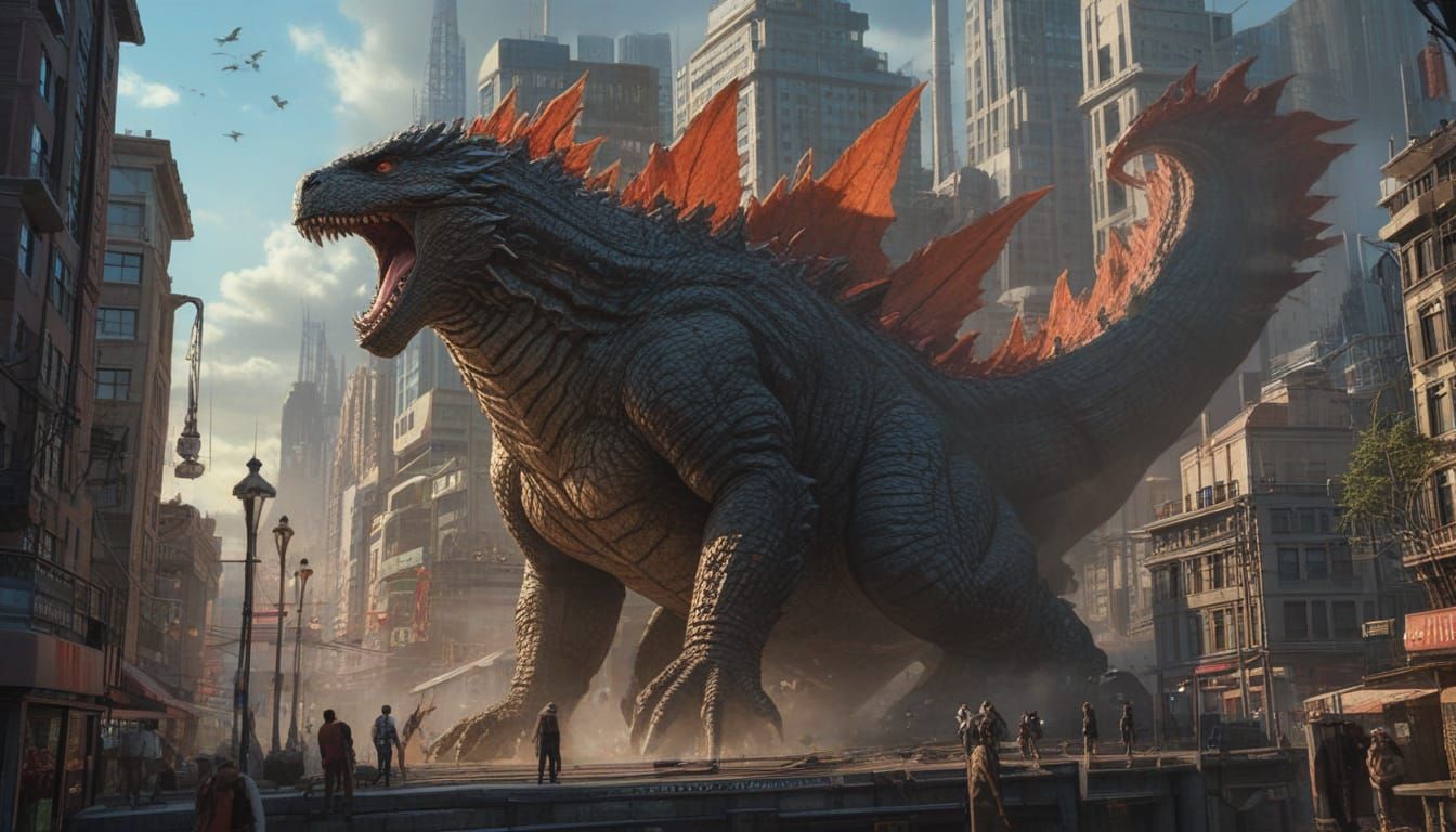 Godzilla Emerges in Vibrant Concept Art