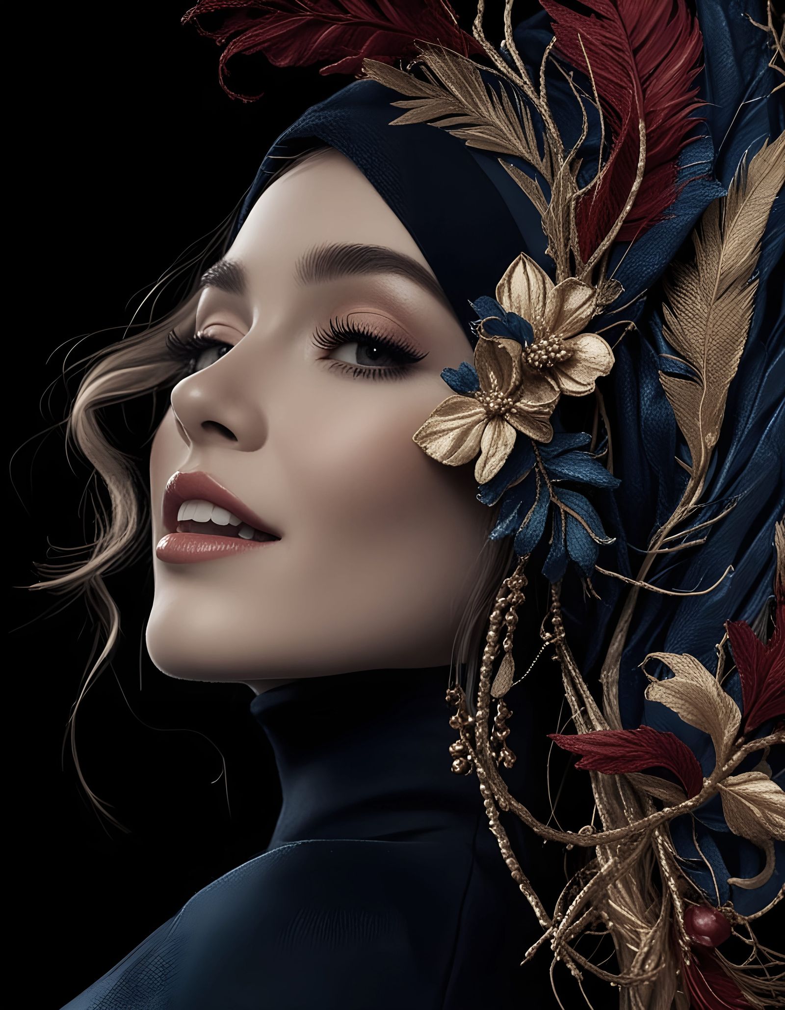 Stunning Blonde Woman Smiles with Blue Eyes and Long Lashes ...