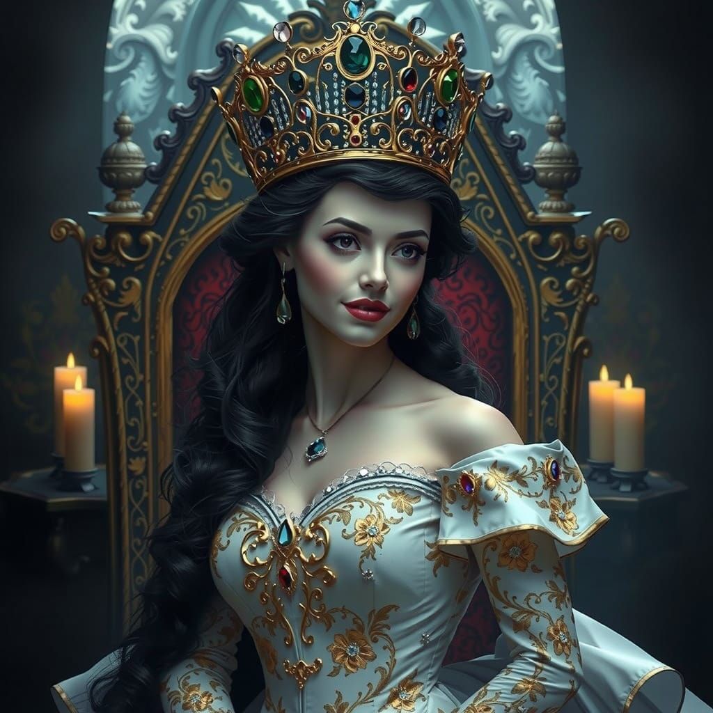 Dark Enchantress Princess in Gothic Opulence