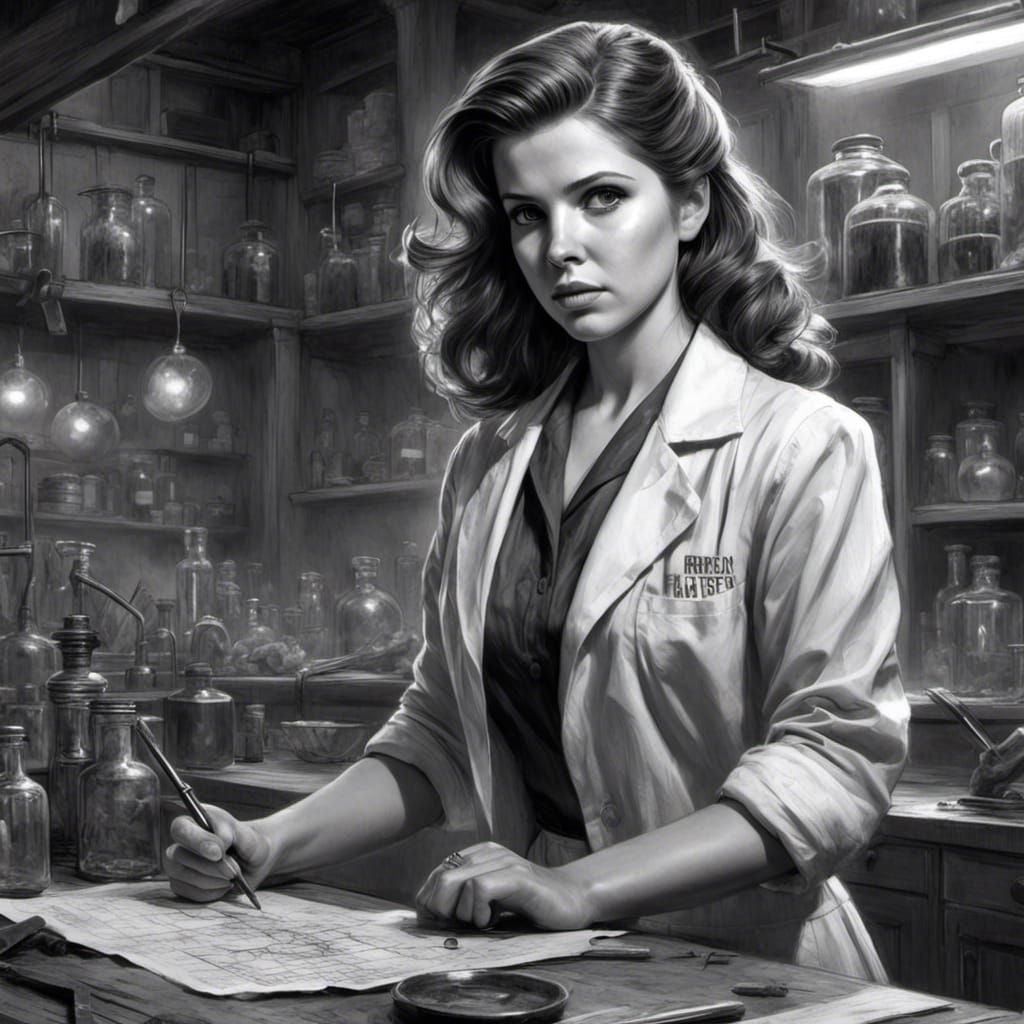 Anna Kendrick as Mad Scientist in Film Noir