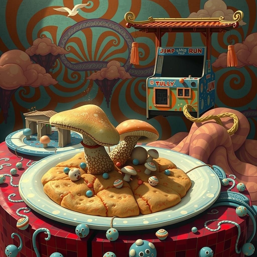 Psychedelic Pixel Art Arcade Game Box