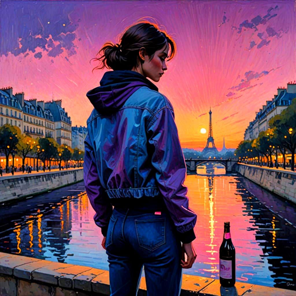 Ethereal Parisian Evening in Impressionist Oil