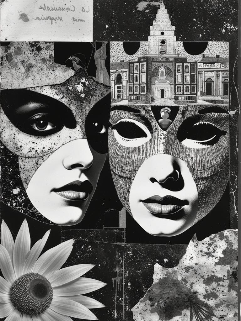 Psychedelic Bohemian Carnival Masks in Iridescent Colors