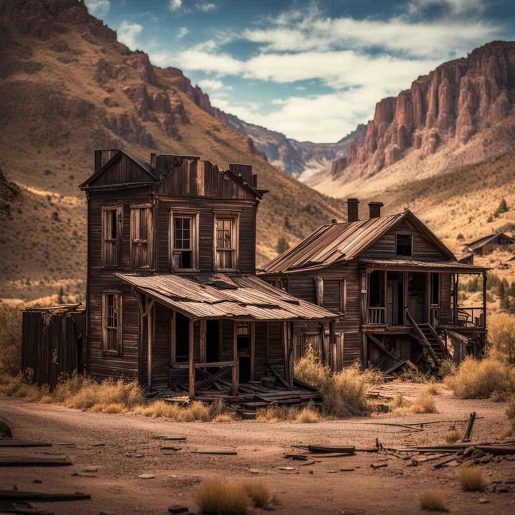 Hyperrealistic Abandoned Mining Town in High Definition