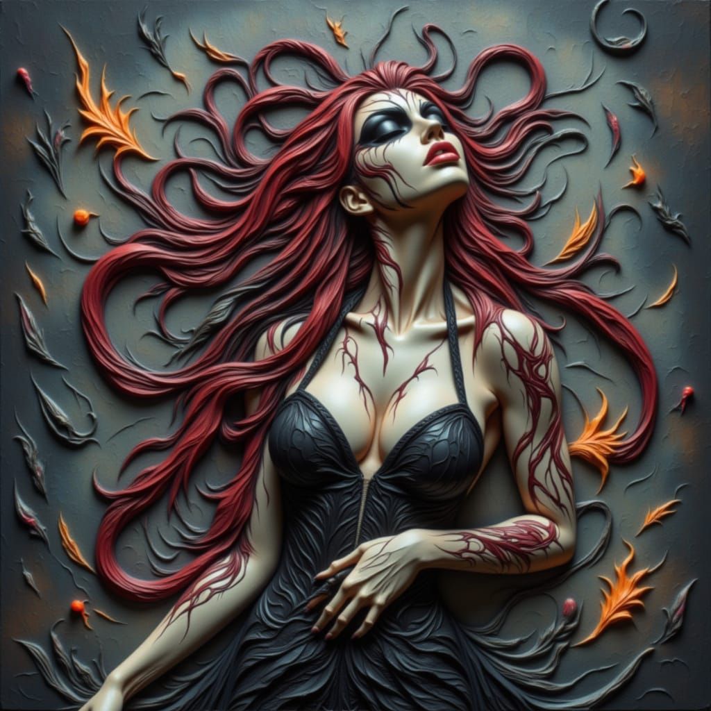 Feral Gypsy Fortune Teller in Graffiti Art Style