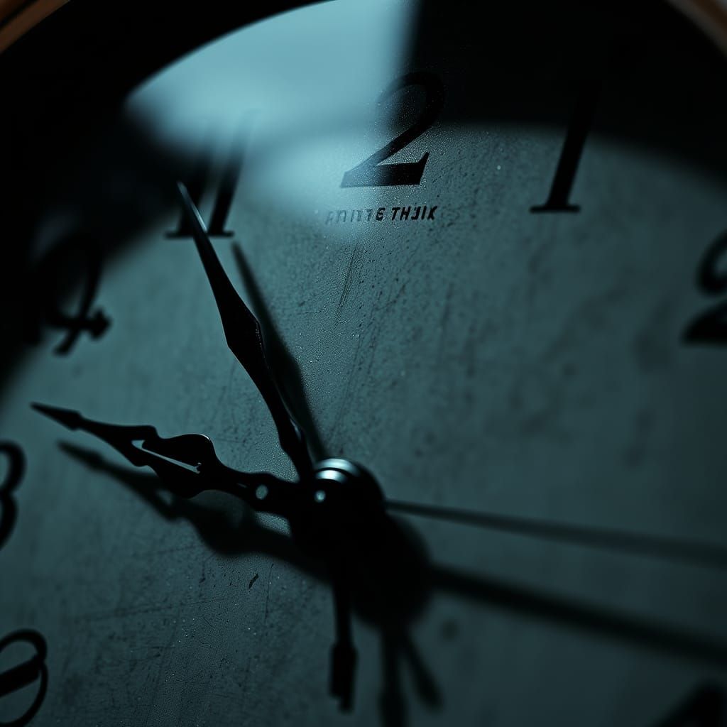 Sinister Clock at 9:59, Dark Fantasy Style