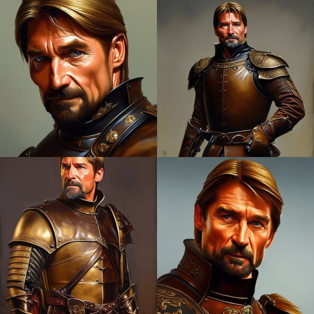 Jaime Lannister Portrait in Oil Painting Style