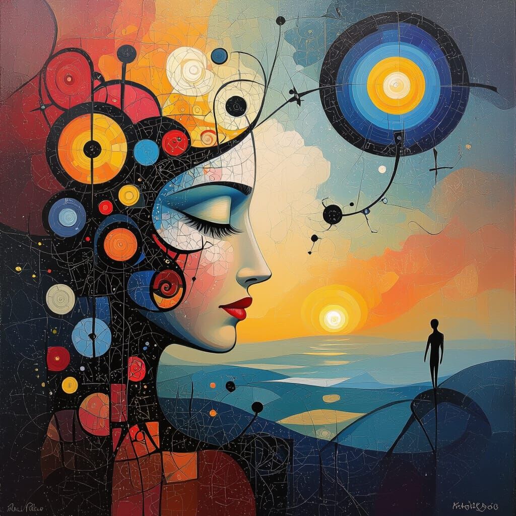 Surreal Abstract Metaphysical Painting by Tiferet