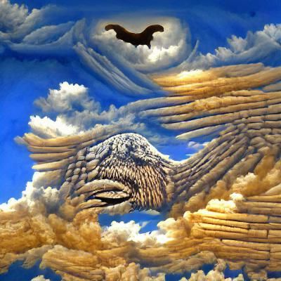 Majestic Giant Eagle Soaring in the Sky