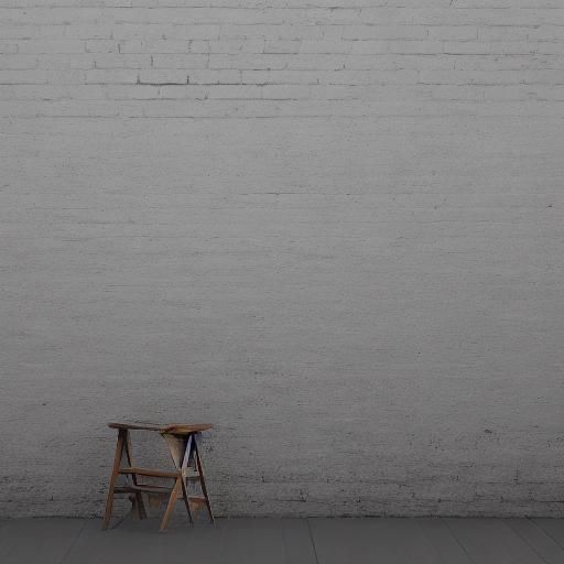 Minimalist Digital Art: Solitude in White Room