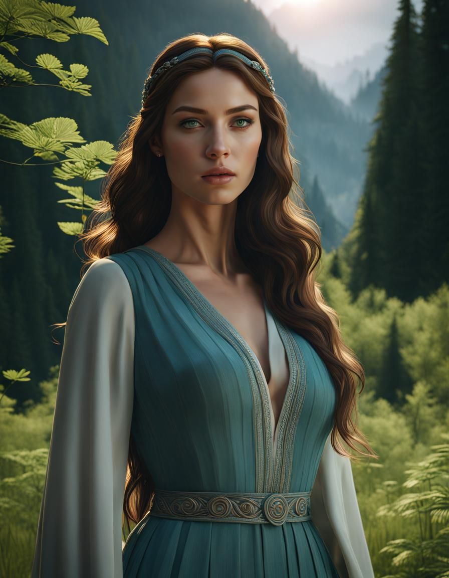 Green Eyed Woman Portrait in Unreal Engine 5