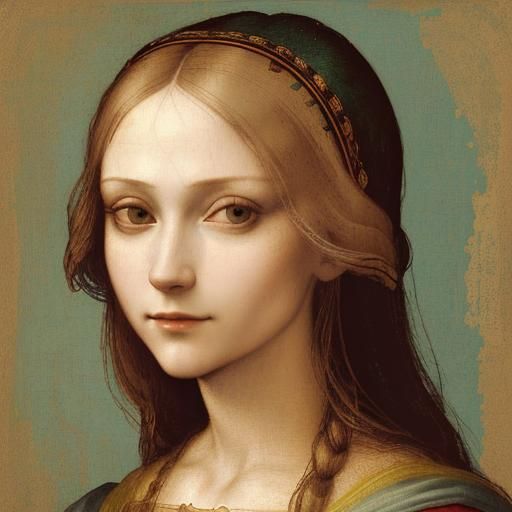 Renaissance Woman Portrait in DaVinci Style