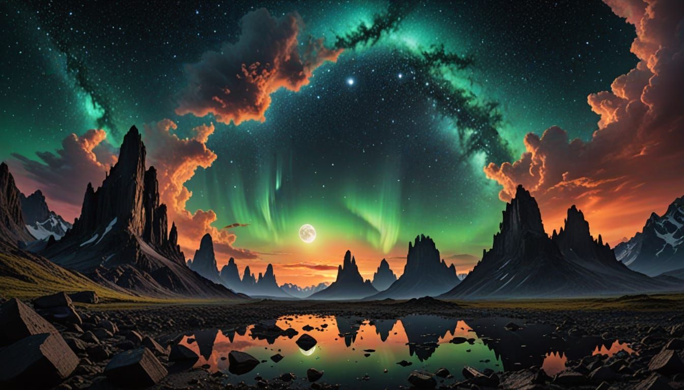Celestial Anomalies Dance Across a Shattered Moon