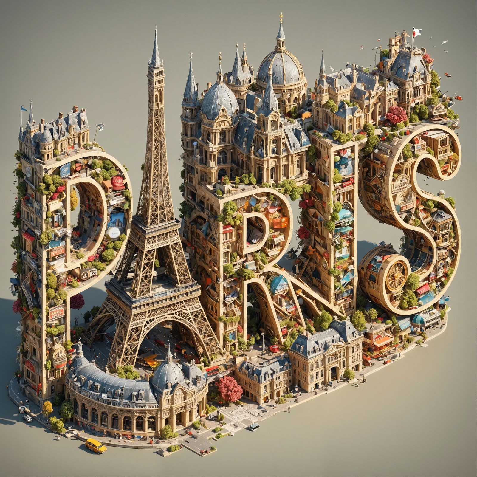 Paris Word Art