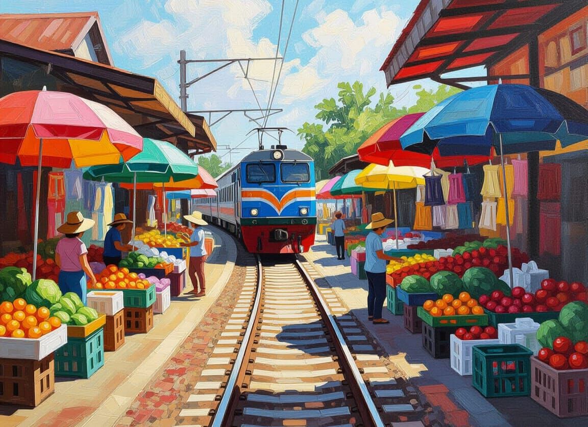 Maeklong Railway Market: A Train Runs Through It
