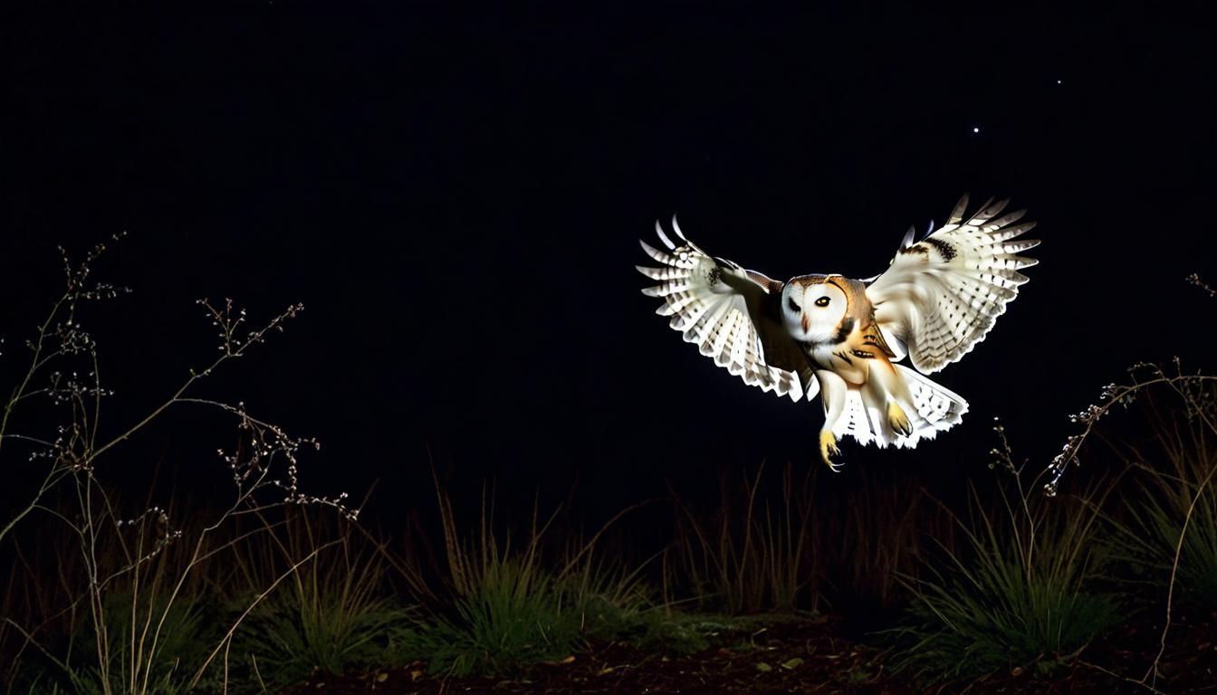 Night Hunter: Silent Owl Swooping Down