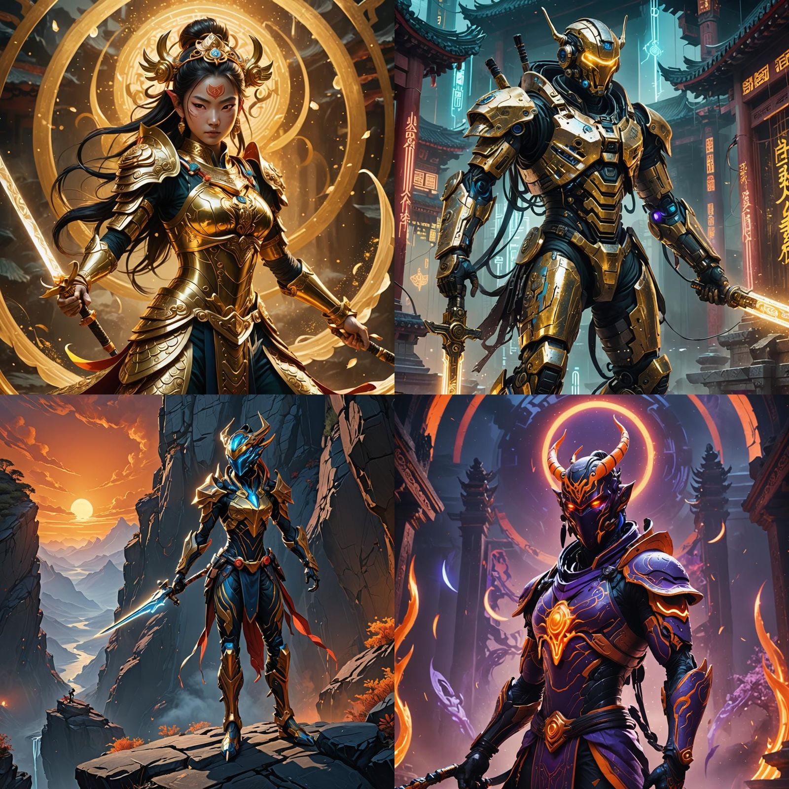 Nezha the Immortal Warframe: Digital Art