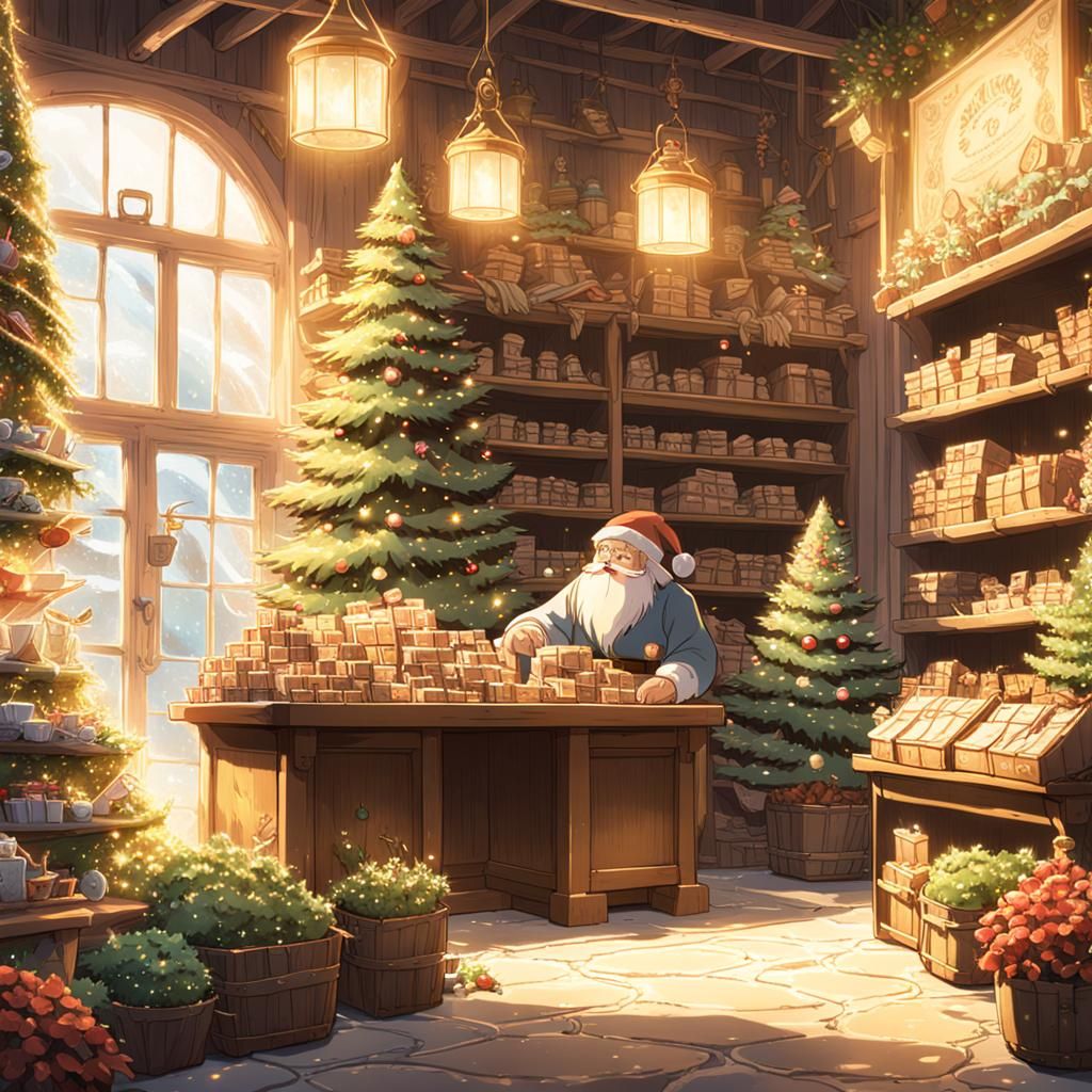 Santa's Magical Workshop: Anime Key Visual