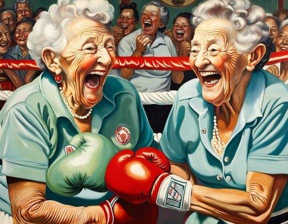 Grannies Gone Wild - Boxing Edition