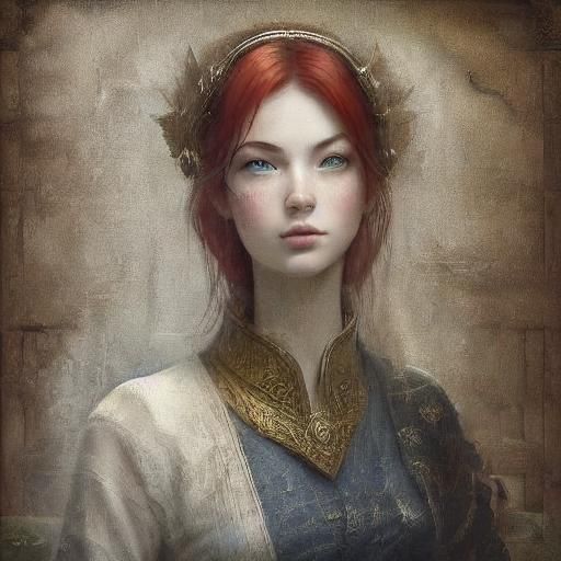 Girl in Asian Greek Outfit Playing Flute