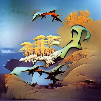 Surreal Pine Forest Album Cover Art