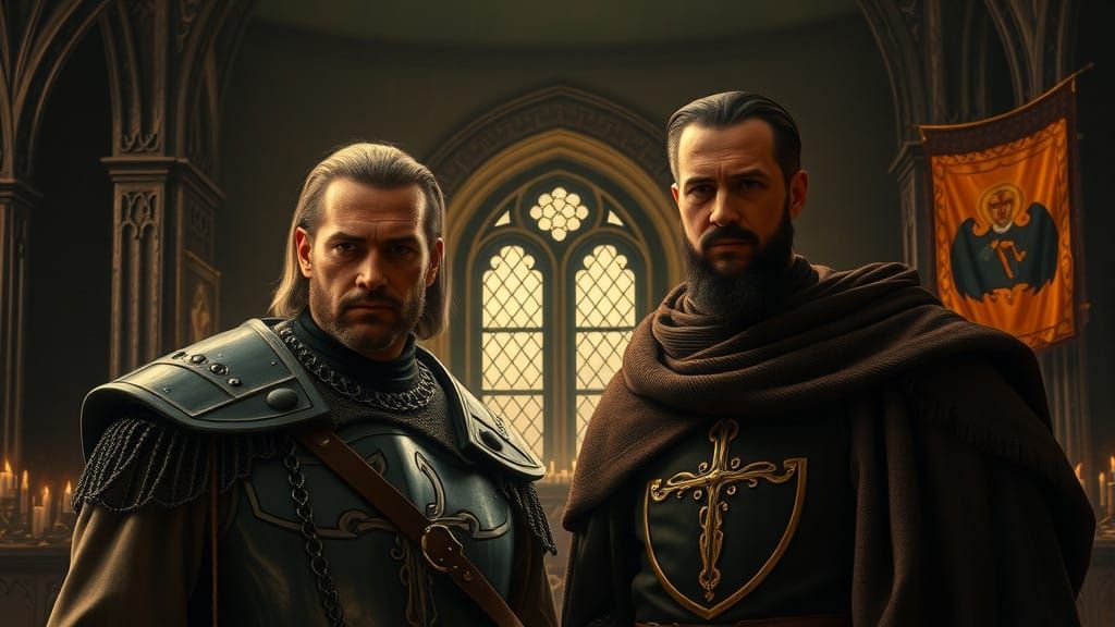 Battle-Hardened Guardians in Candlelit Solitude