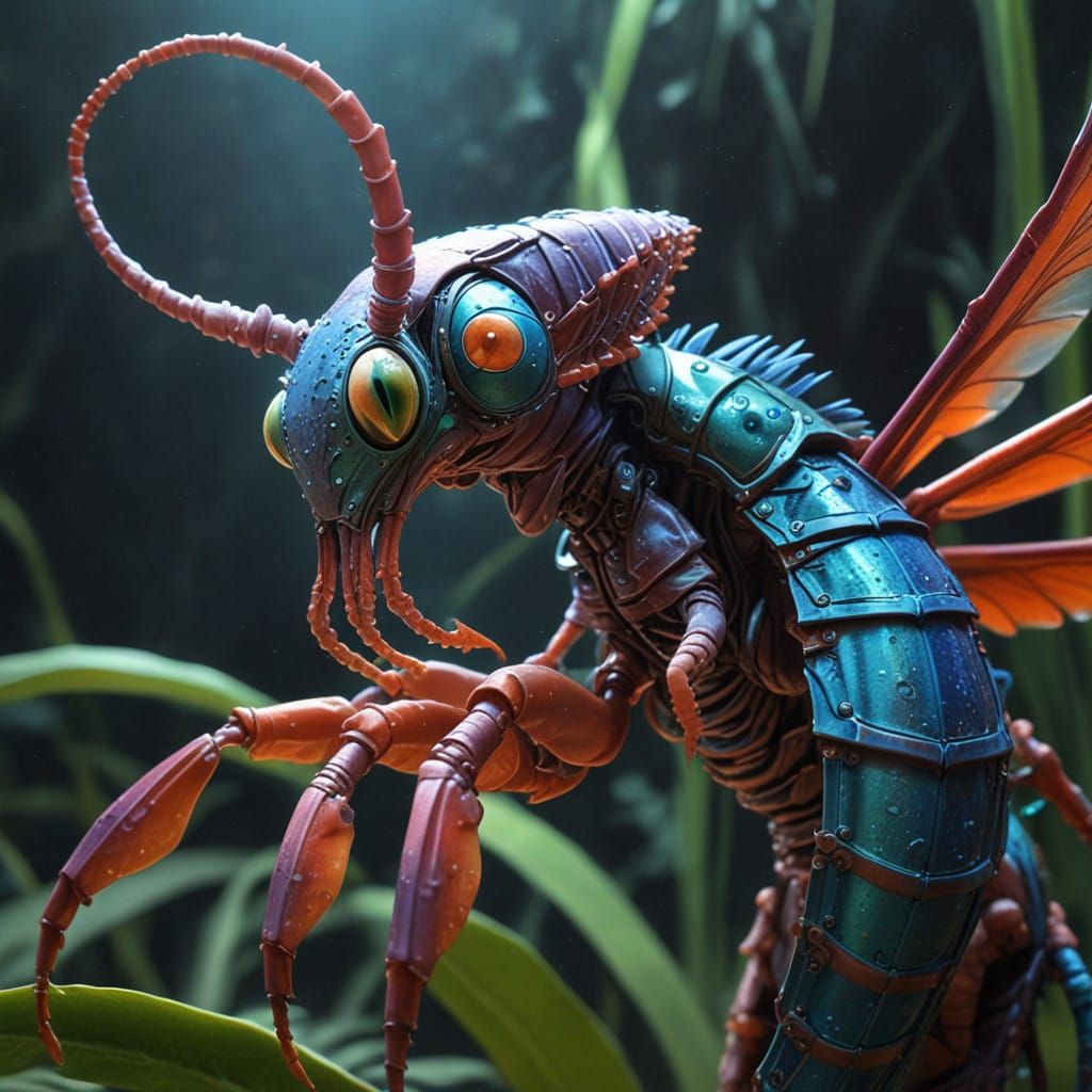 Otherworldly Mantis-Shrimp Spider Hybrid Alien Emerges on Ex...