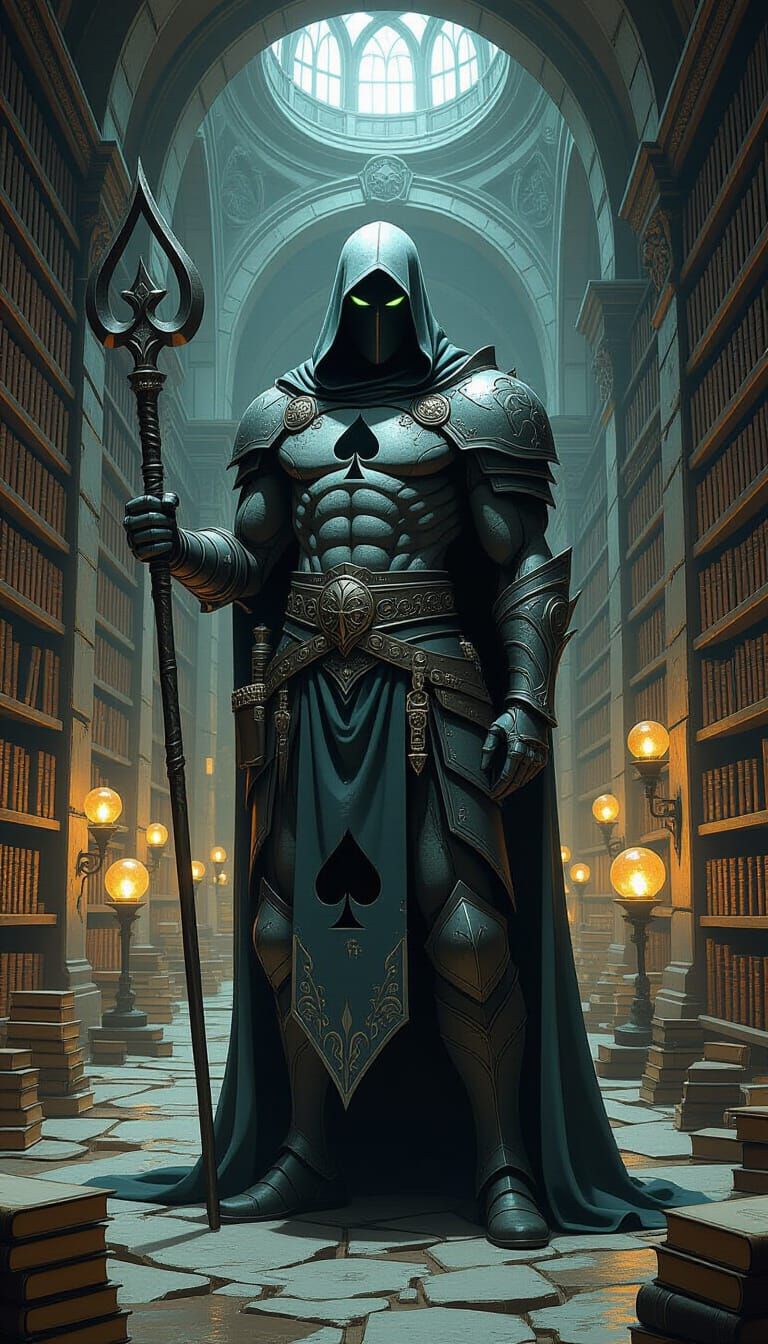 Stoic Jack of Spades Guardian of Ancient Library