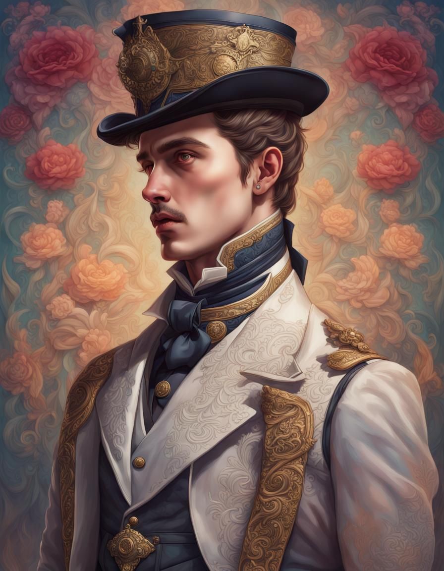 Fantasy Victorian Gentleman in Official Uniform