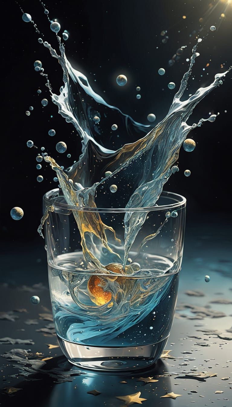 Surreal Cosmic Shattering of Delicate Glass