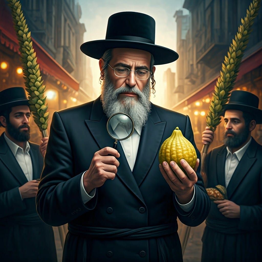 Hasidic Jew with Etrog: Fantasy Art