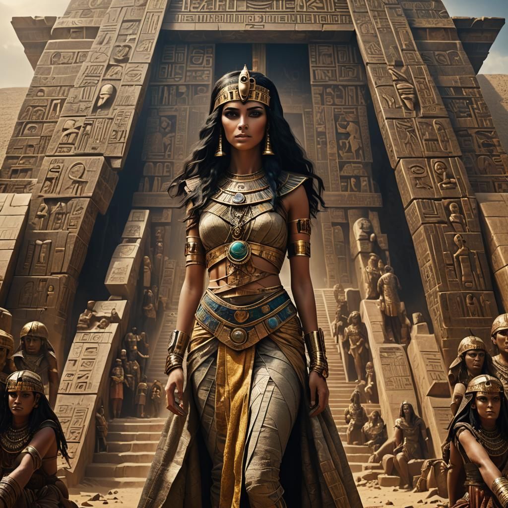 Cleopatra in Pyramid: Epic Digital Matte Painting