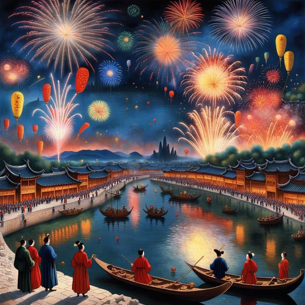 Song Dynasty fireworks around 960–1279