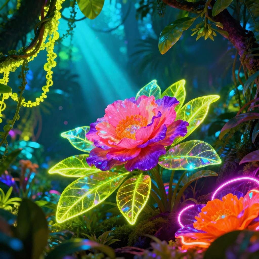 Alien Flower Under Blacklight