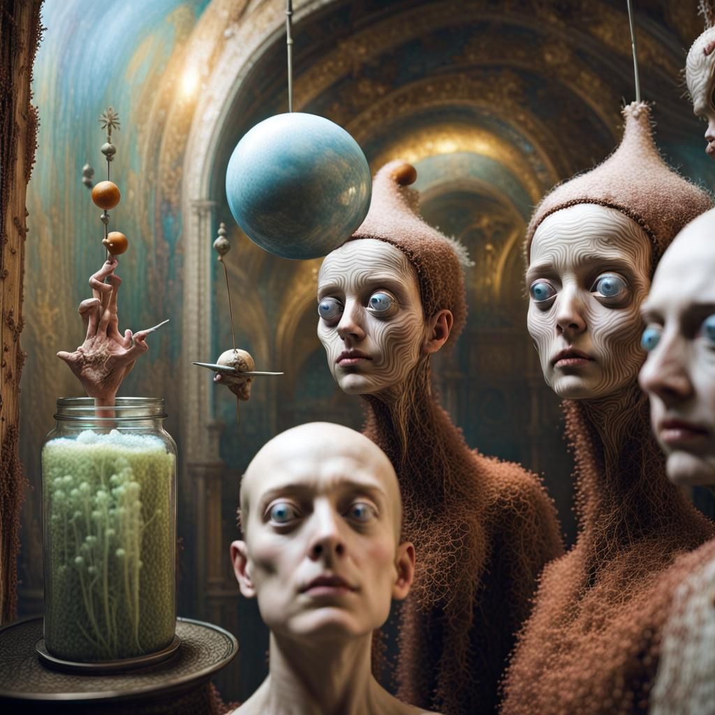 Magical Biological Jar in Surreal Photorealistic Style