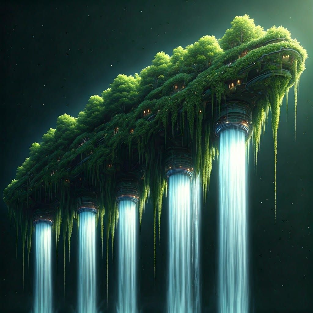 Surreal Spacecraft Emerges from Cosmic Depths