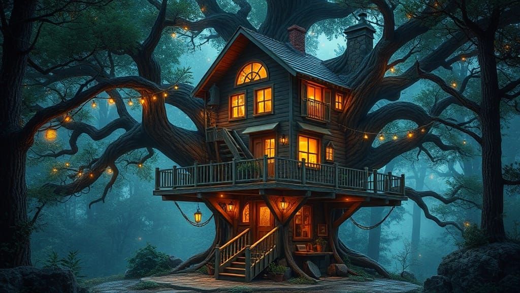 Fantasy Microwave Tree House With Four Levels