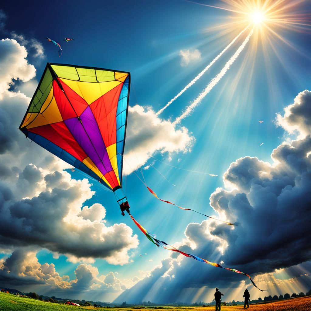 Colorful Kites Flying on a Bright Day