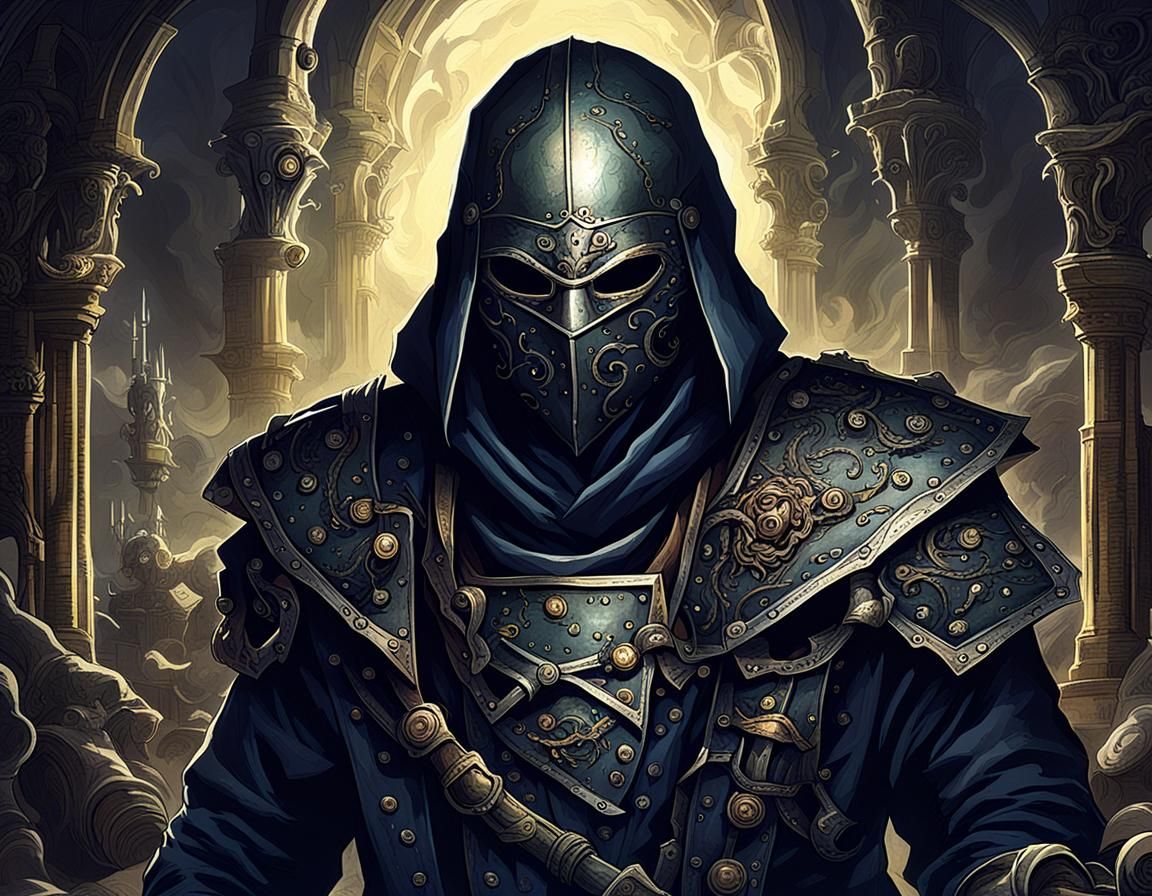 Eldritch Figure in Iron Mask