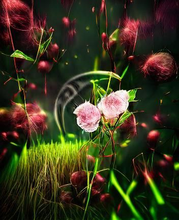 Wild Roses and Grasses Photoillustration