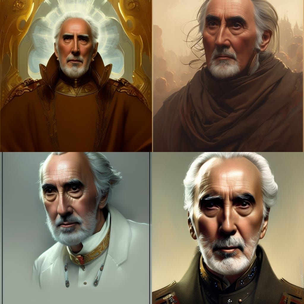 Emperor Portrait in Hyperdetailed Art Nouveau Style